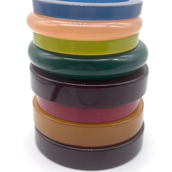 TRADEMARK™ Burch‎ sisters art deco bangle bracelet green vintage inspired small - Picture 5 of 5